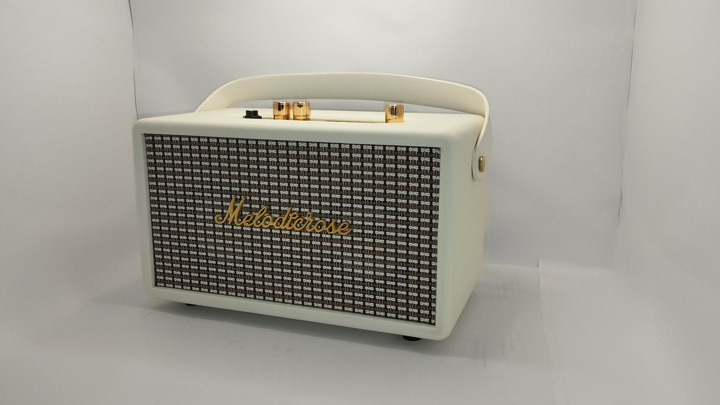 -Melodicrose - 40 Watt Vintage Verstärker mit 4000mAh Akku für unterwegs