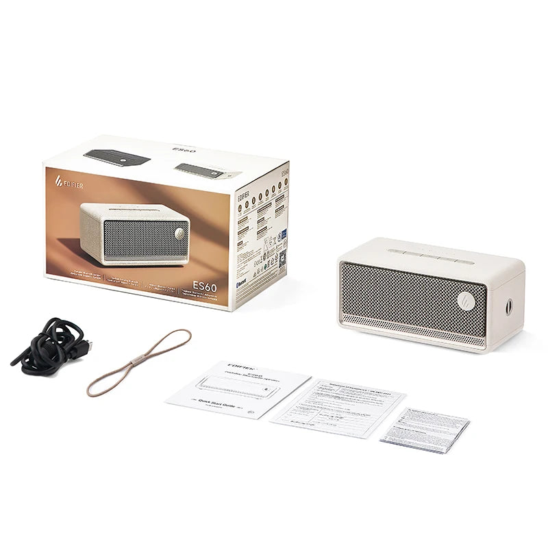 Edifier ES60 vintage/retro Bluetooth Lautsprecher 36W RMS Outdoor IP66 Spritzwasser geschützt