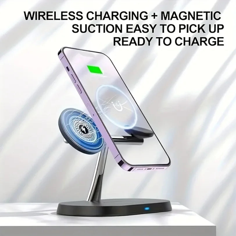 30W Magnetic Wireless Charger Station für Magsafe iPhone 16 15 14 13 12 Apple Watch 8 7 6 Airpods Pro Fast Charging Station