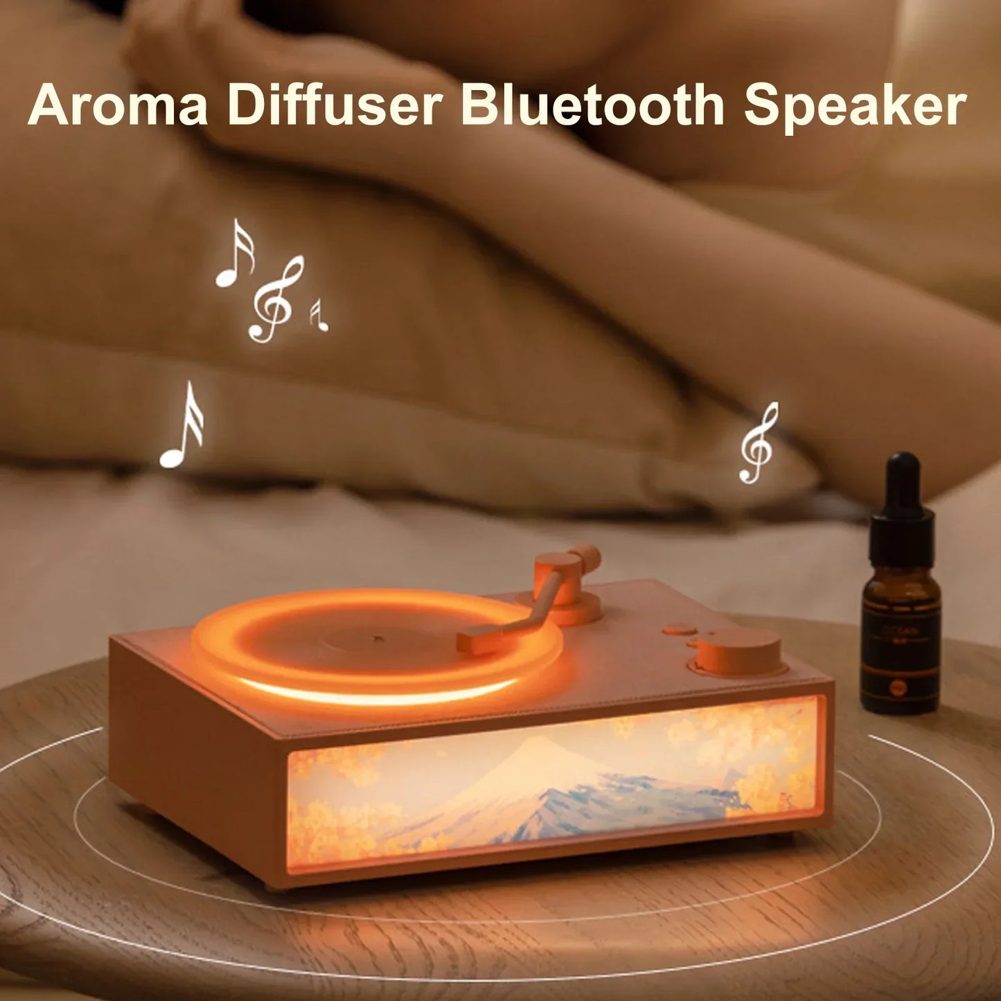 Duft Bluetooth Lautsprecher Retro Vintage Vinyl Bluetooth mit Lichteffekten