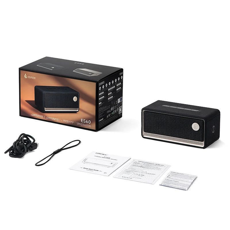 Edifier ES60 vintage/retro Bluetooth Lautsprecher 36W RMS Outdoor IP66 Spritzwasser geschützt
