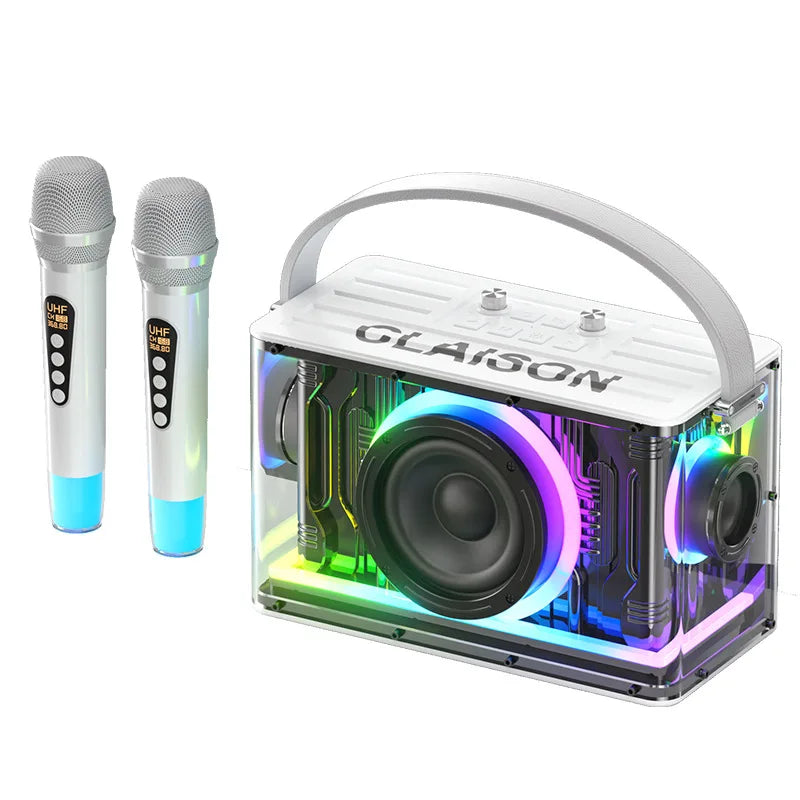 RGB Karaoke Lautsprecher mit 2 Mikrofonen