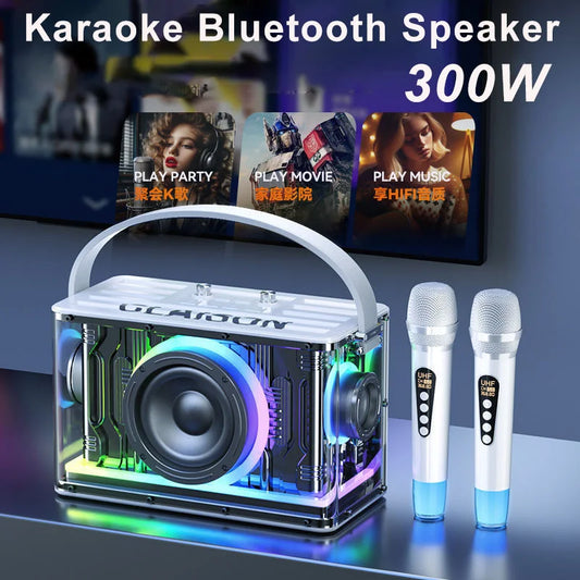 RGB Karaoke Lautsprecher mit 2 Mikrofonen