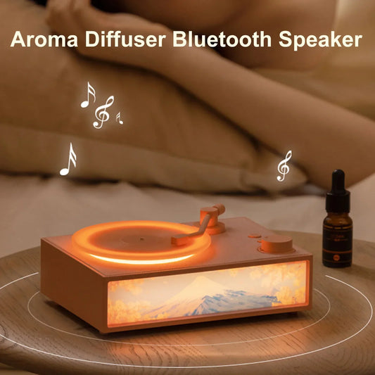 Duft Bluetooth Lautsprecher Retro Vintage Vinyl Bluetooth mit Lichteffekten