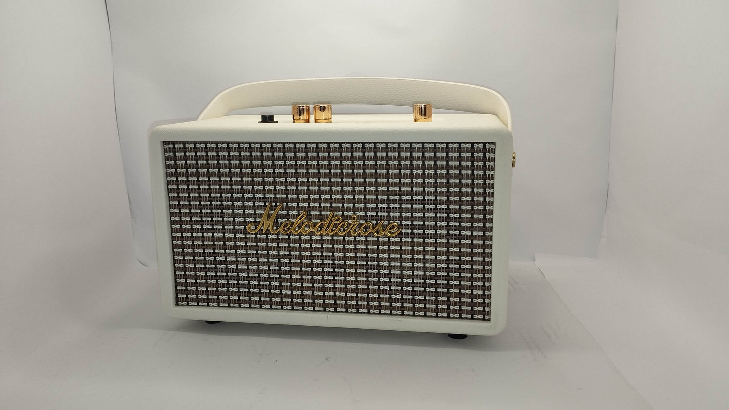 -Melodicrose - 40 Watt Vintage Verstärker mit 4000mAh Akku für unterwegs